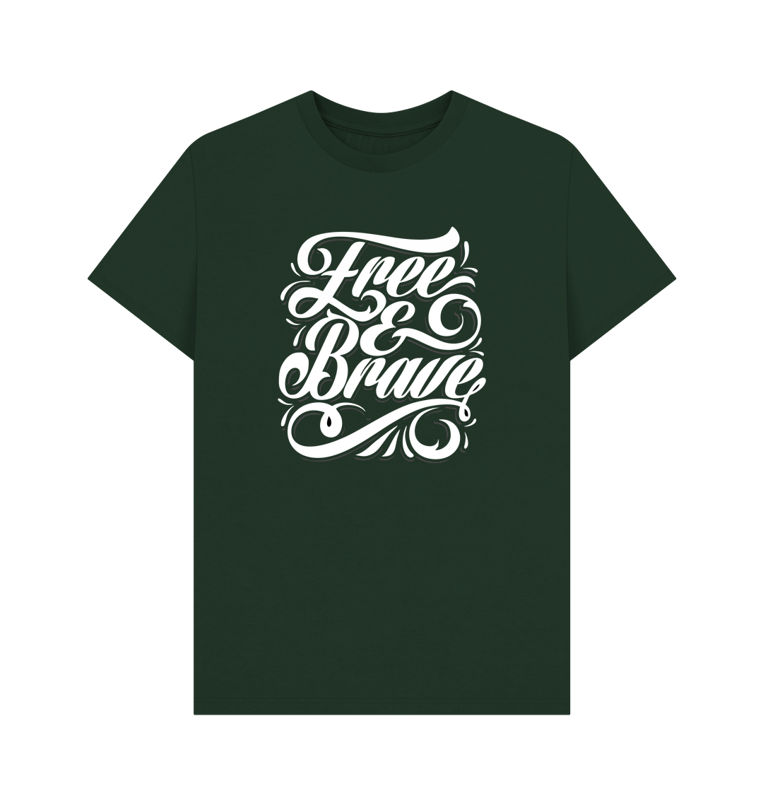 Free and Brave Unisex TShirt: 100% Oragnic Tshirt. Ideal Gift for Summer and an Immediate Conversation Starter - Image 20