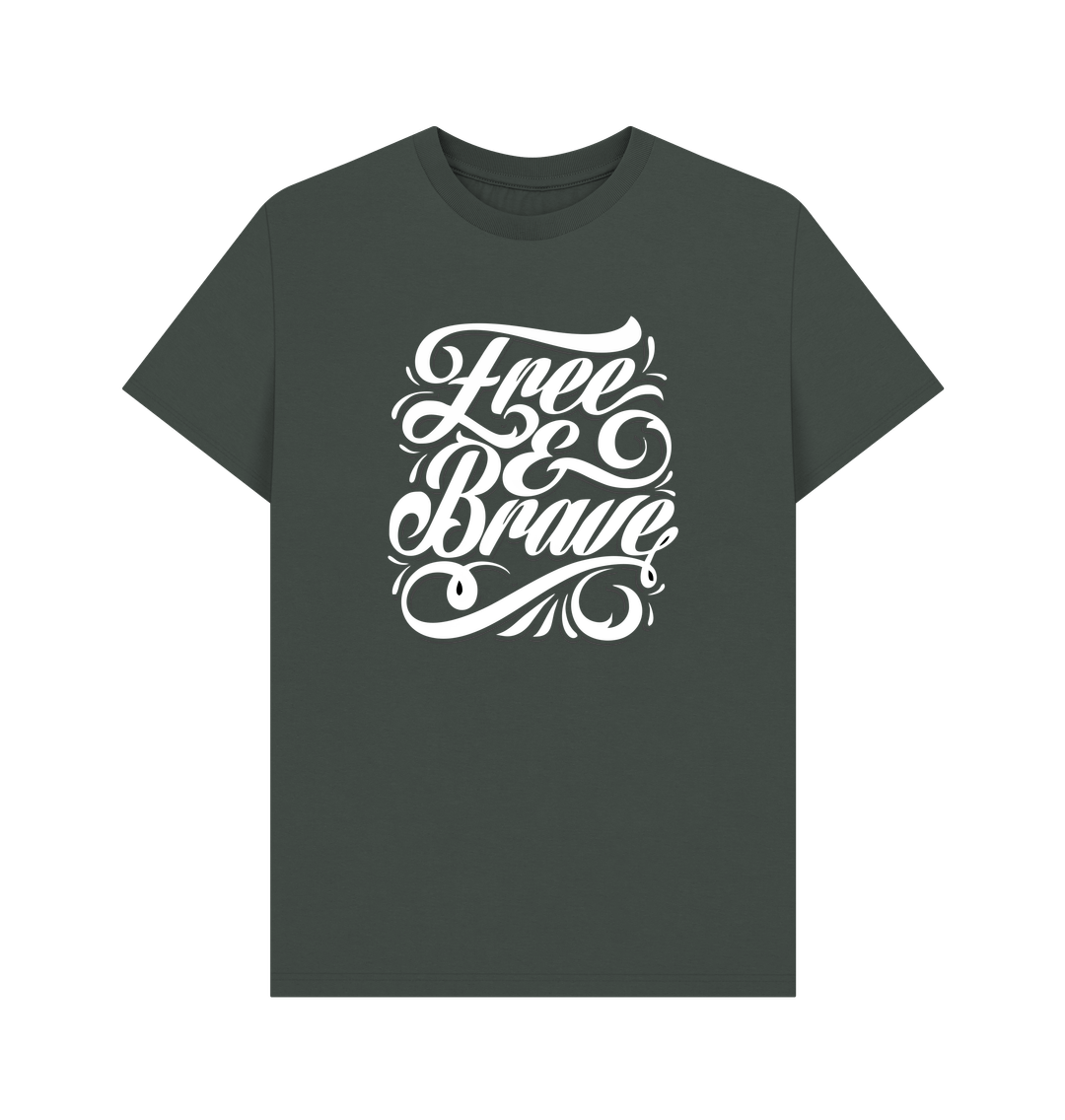 Free and Brave Unisex TShirt: 100% Oragnic Tshirt. Ideal Gift for Summer and an Immediate Conversation Starter - Image 19