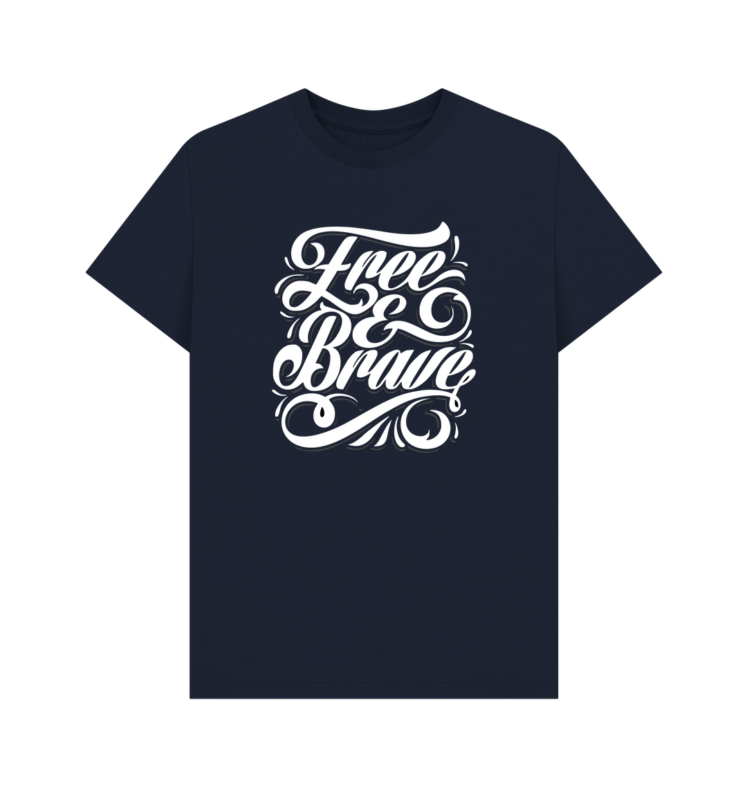 Free and Brave Unisex TShirt: 100% Oragnic Tshirt. Ideal Gift for Summer and an Immediate Conversation Starter - Image 11