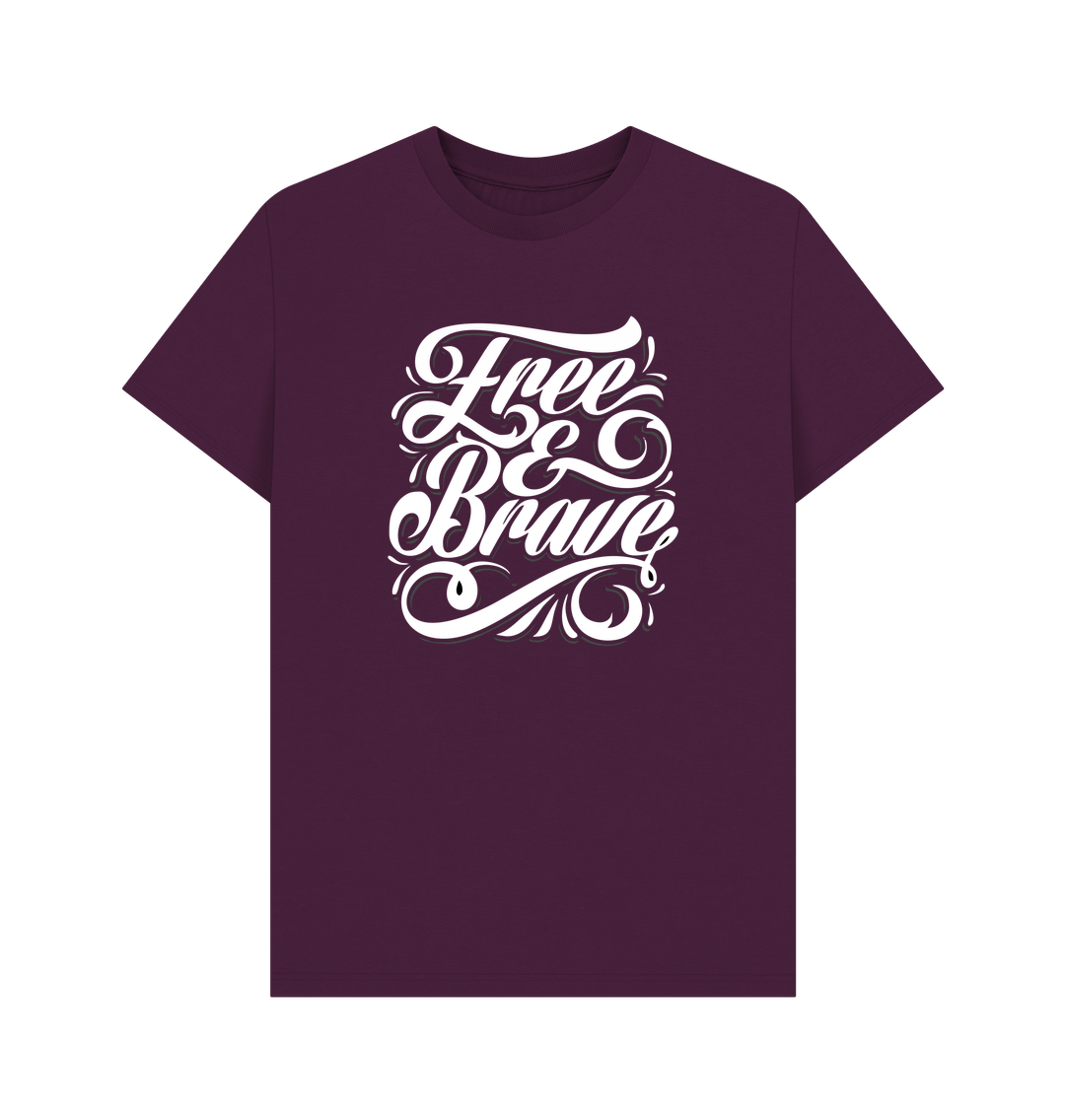 Free and Brave Unisex TShirt: 100% Oragnic Tshirt. Ideal Gift for Summer and an Immediate Conversation Starter - Image 18