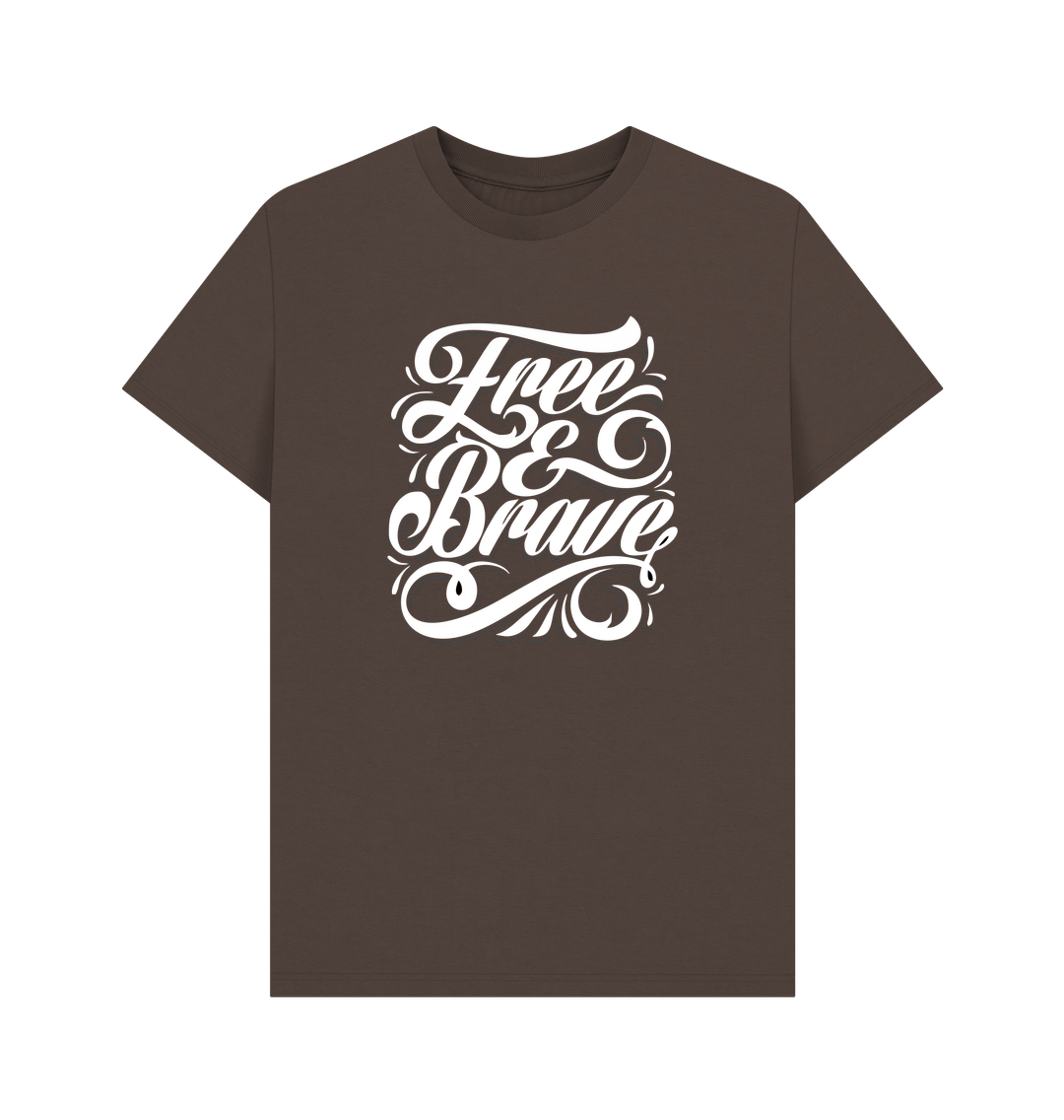 Free and Brave Unisex TShirt: 100% Oragnic Tshirt. Ideal Gift for Summer and an Immediate Conversation Starter - Image 14