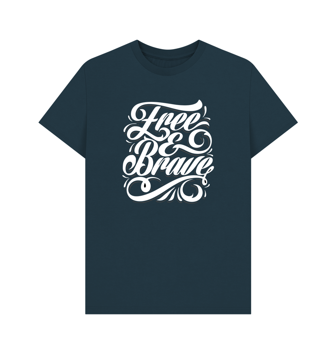Free and Brave Unisex TShirt: 100% Oragnic Tshirt. Ideal Gift for Summer and an Immediate Conversation Starter - Image 12