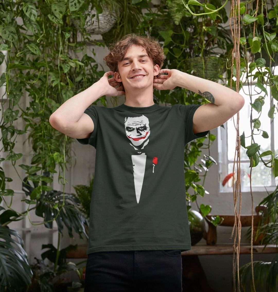 Joker in Suit : Unisex Shirt: 100% Organic Tshirt. Ideal Gift for Summer and an Immediate Conversation Starter - Image 5
