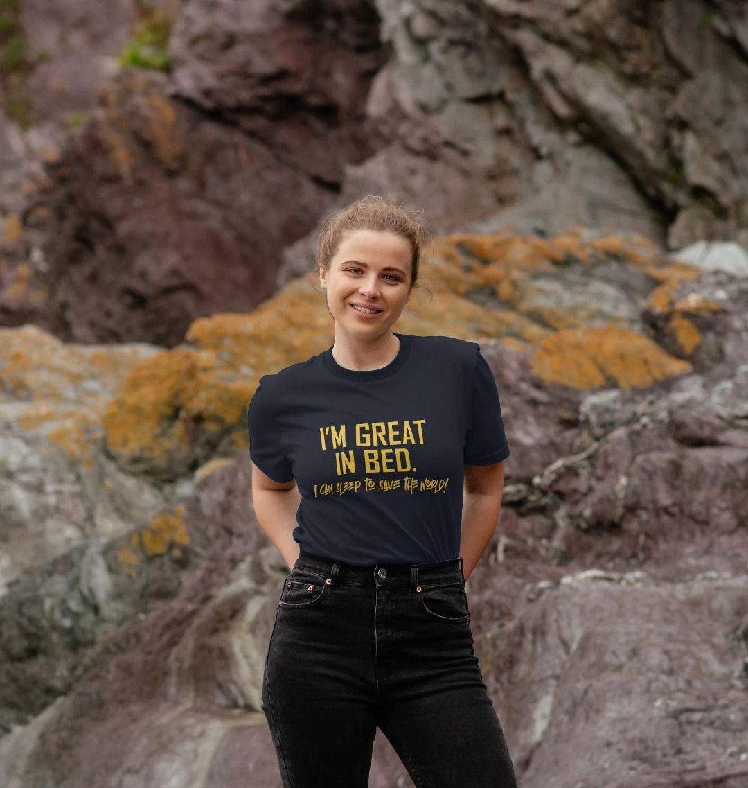 I am Great in Bed: Unisex Shirt: 100% Organic Tshirt. Ideal Gift for Summer and an Immediate Conversation Starter - Image 5