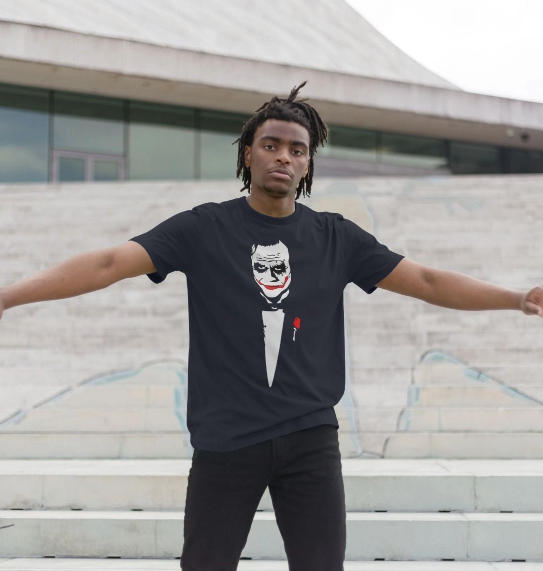 Joker in Suit : Unisex Shirt: 100% Organic Tshirt. Ideal Gift for Summer and an Immediate Conversation Starter - Image 2
