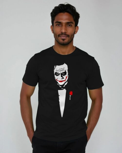 Joker in Suit : Unisex Shirt: 100% Organic Tshirt. Ideal Gift for Summer and an Immediate Conversation Starter