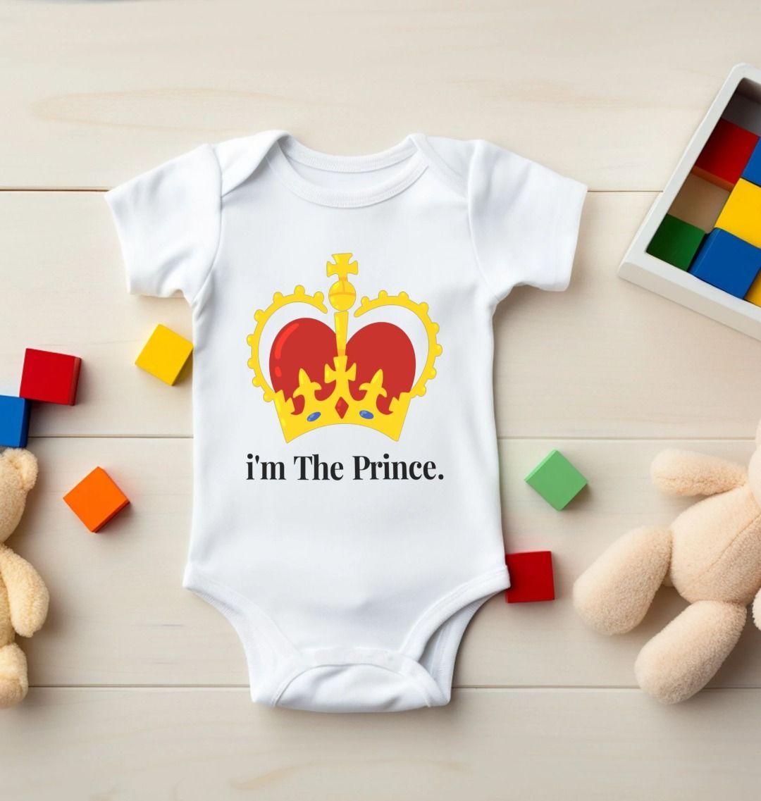 I'm the Prince 5 Panel Bodysuit for Babies