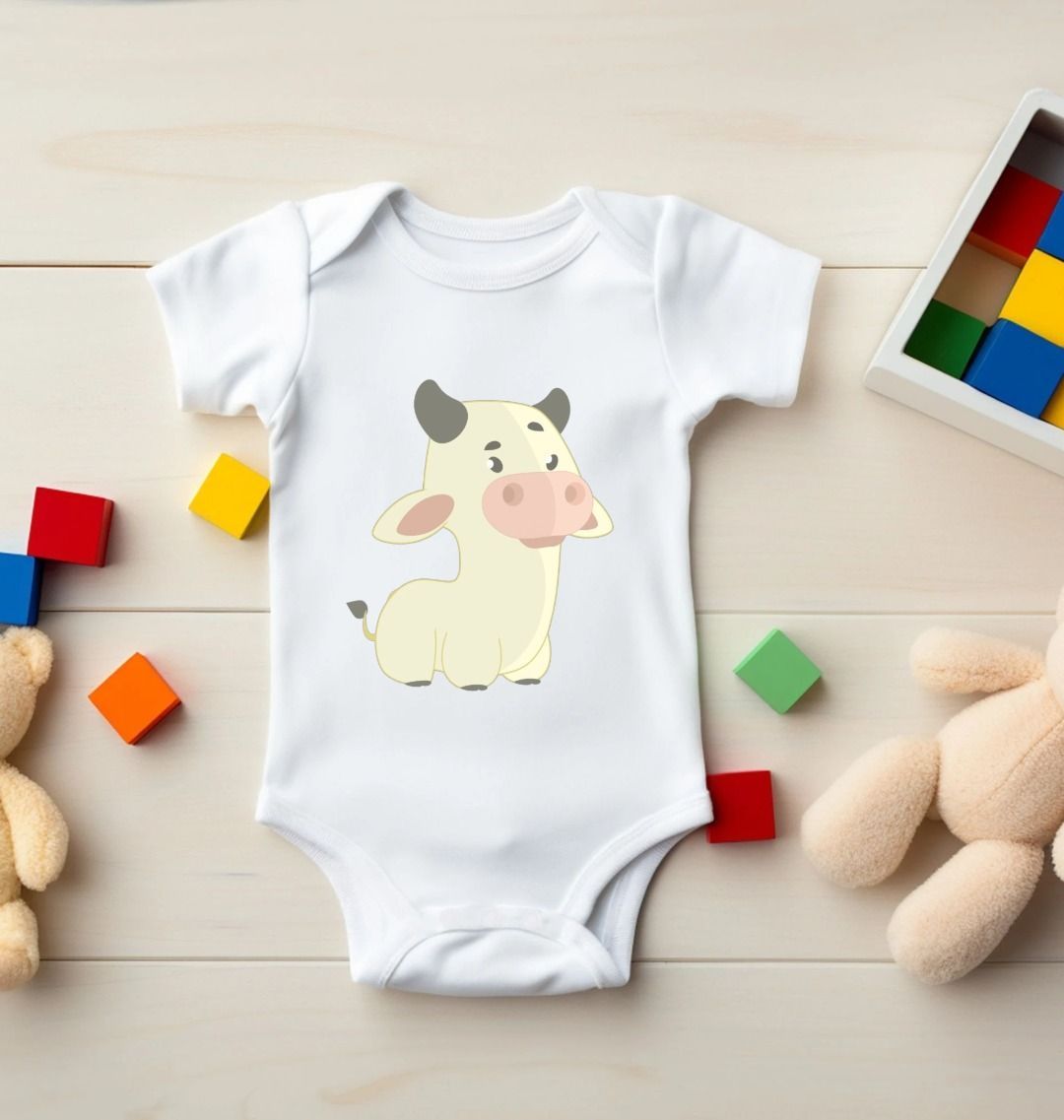 Baby Cow 5 Panel baby Body Suit