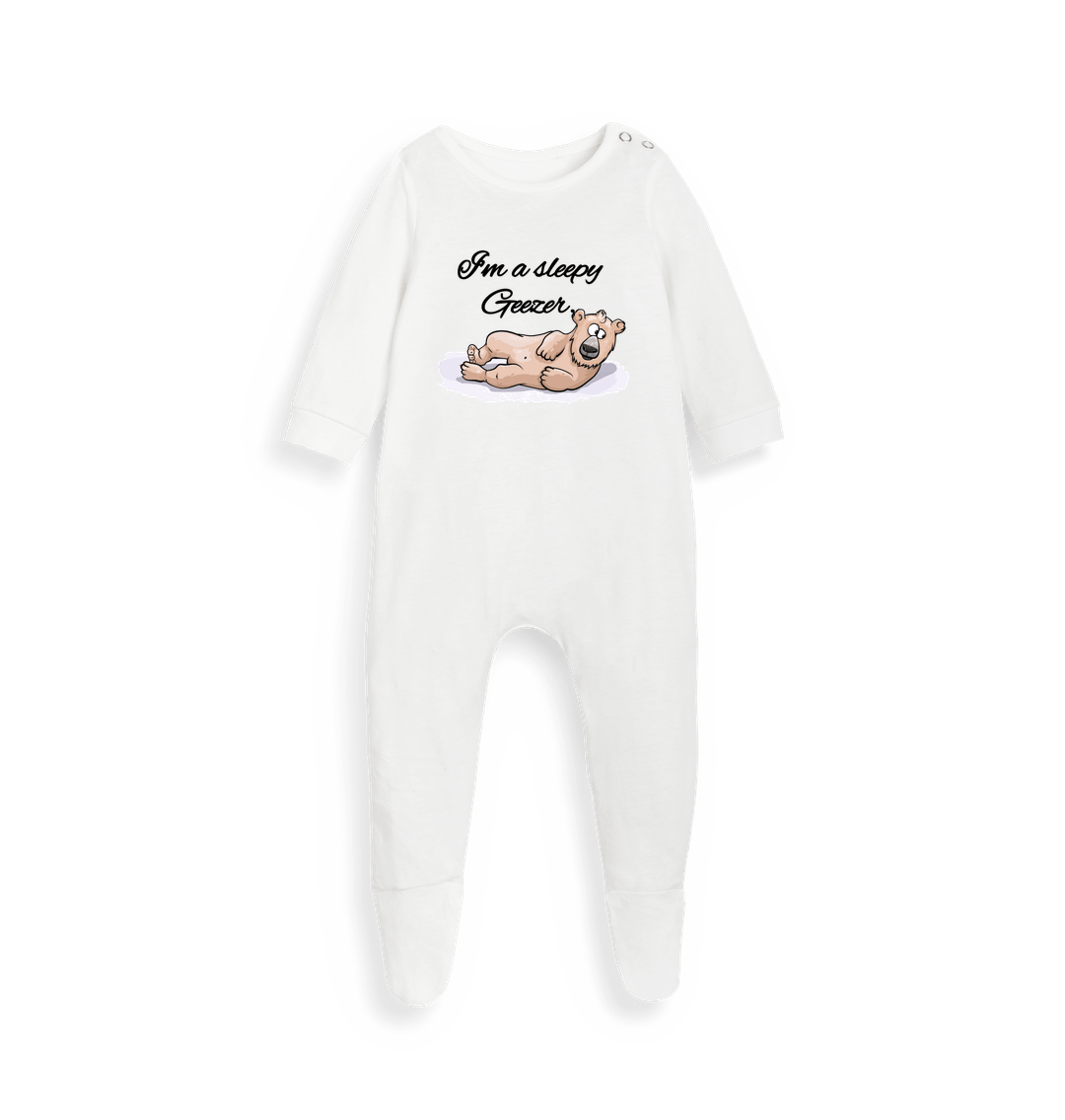 I'm a Sleepy Geezer Baby Sleepsuit