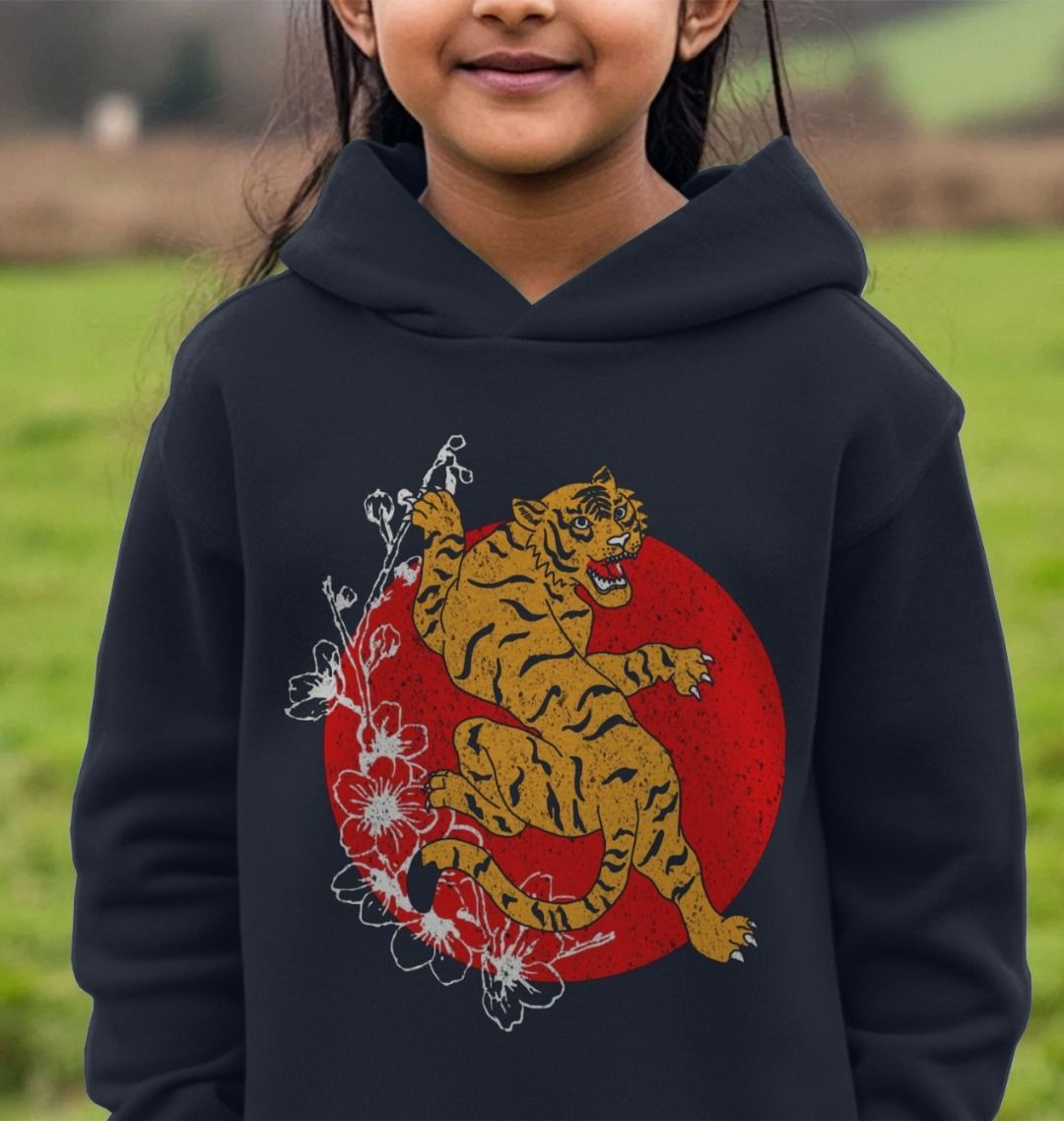 Japanese Tiger Hoodie for kids | Unisex