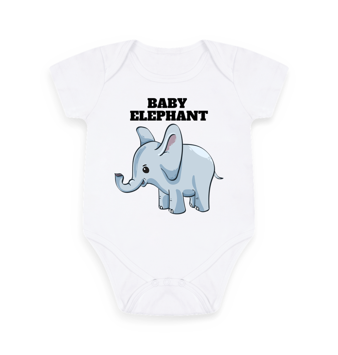 Baby Elephant: 5 panel Baby Bodysuit