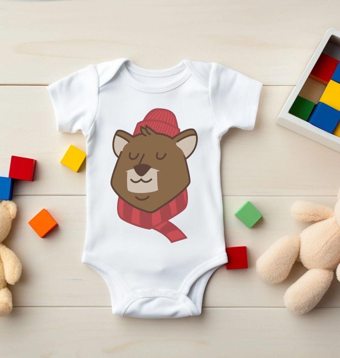 Cool Bear Baby 5 Panel Bodysuit