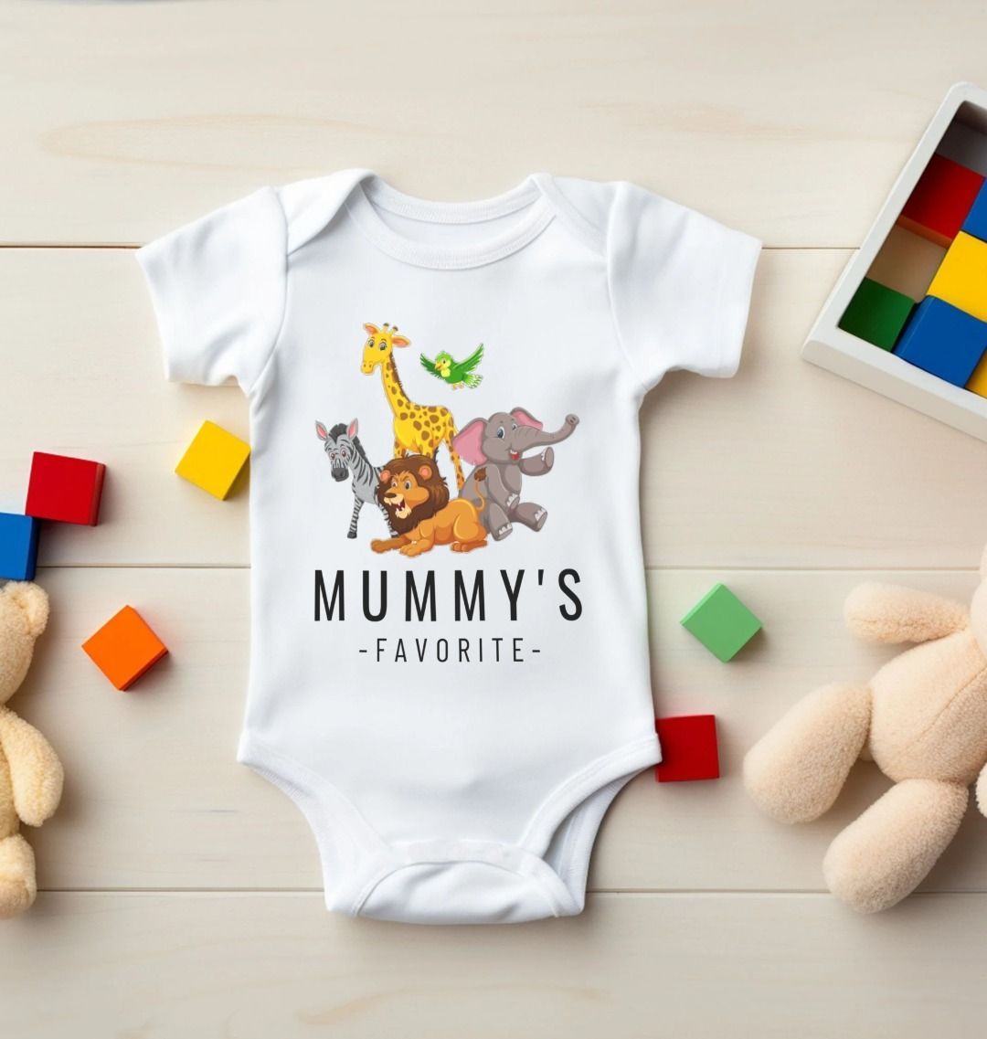 Mummy's Favorite 5 Panel Short Sleeves Body Suit.
