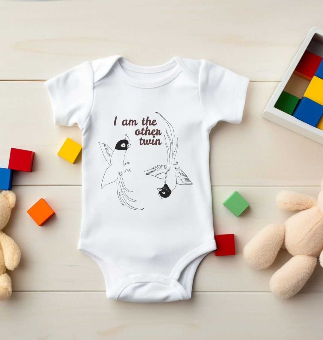 I am the Other Twin: 5 Panel Baby Onesie/Bodysuit