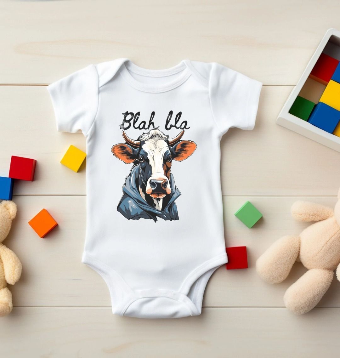 Blah bla: 5 Panel Baby Onesie